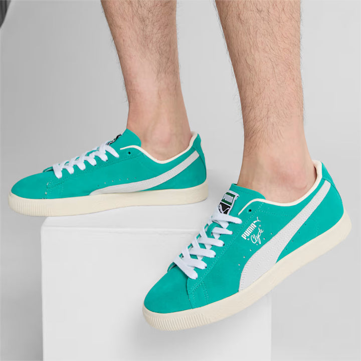 Puma Clyde OG Sneakers - Spectra Green-Frosted Ivory-PUMA White