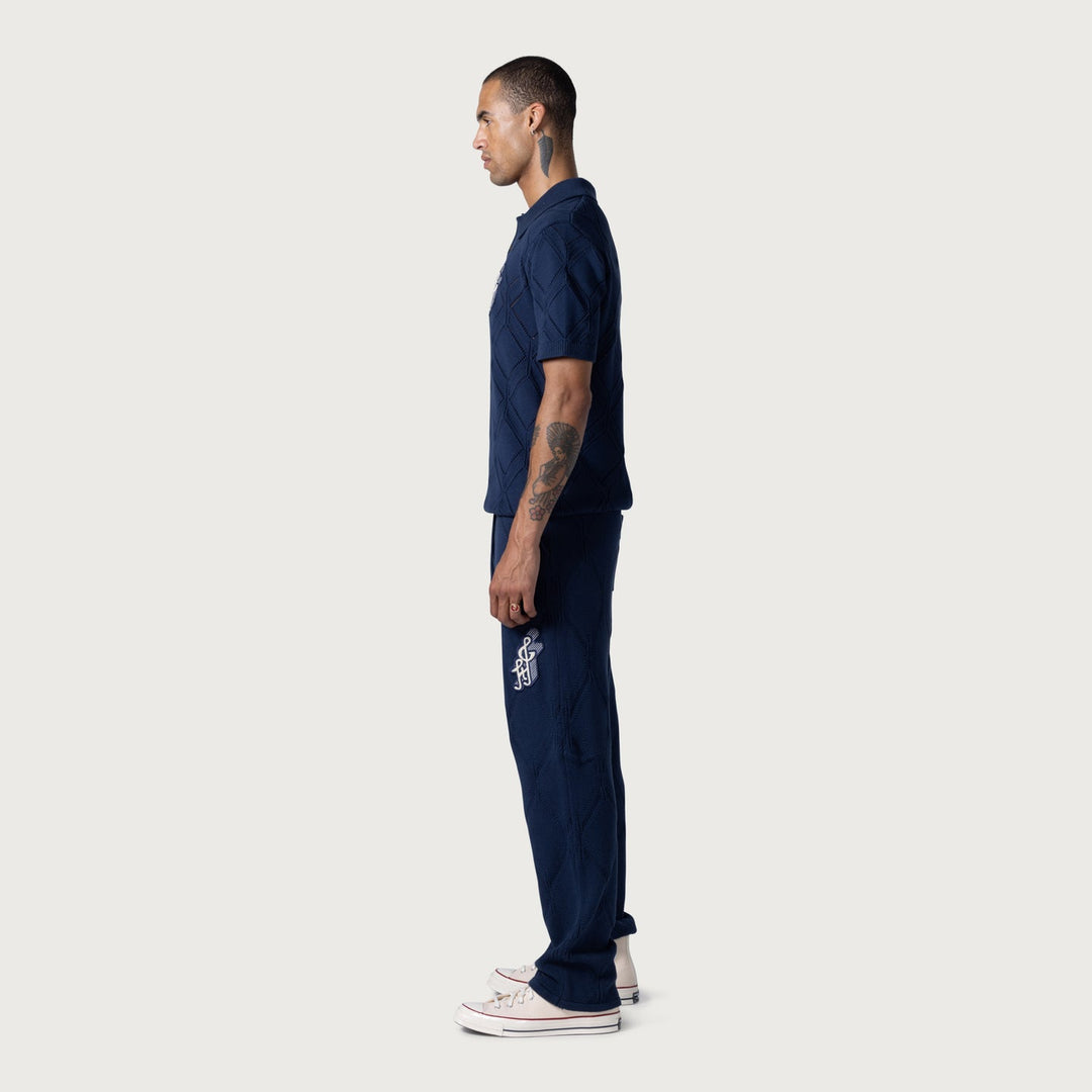 Honor The Gift Diamond Knit Pant - Navy