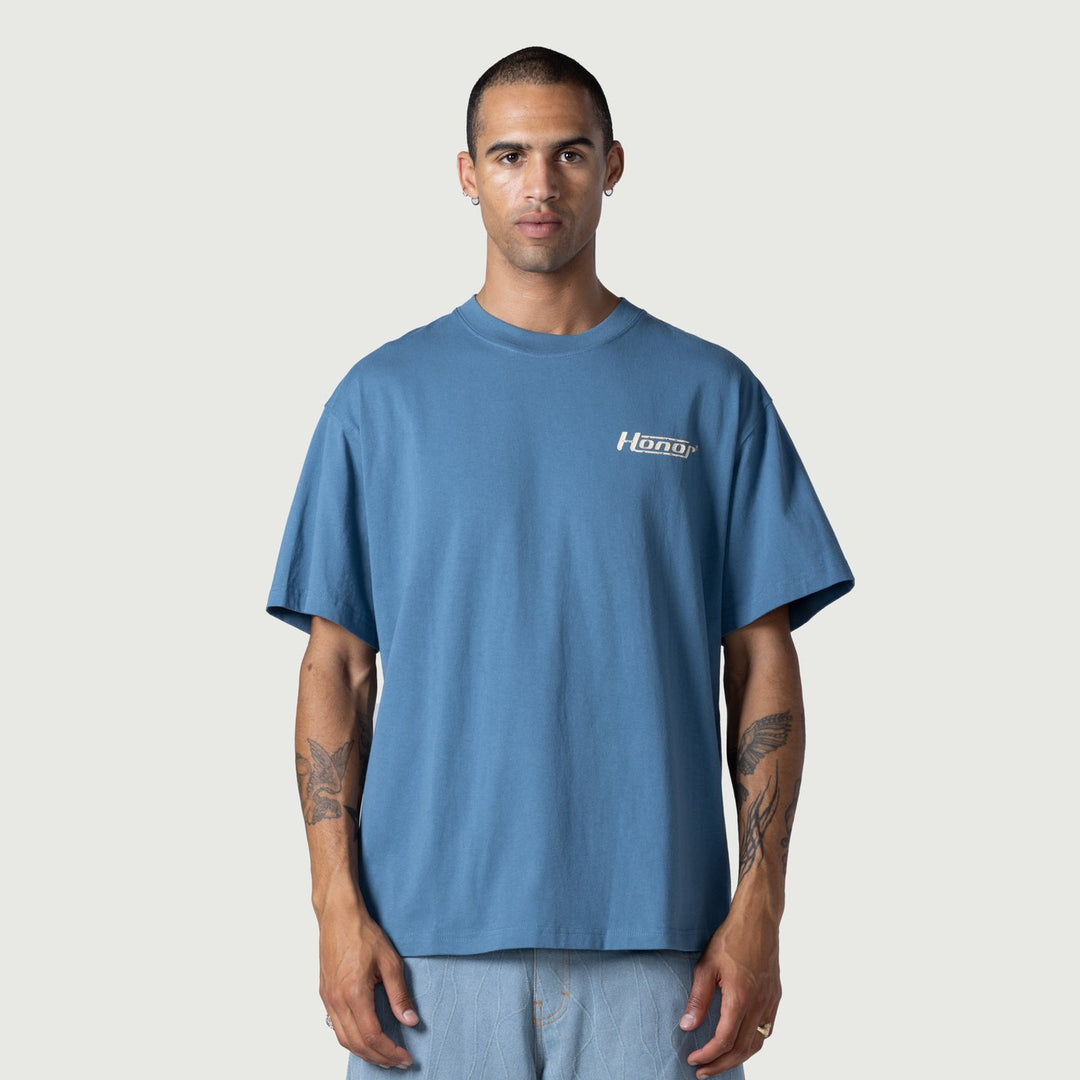 Honor The Gift Honor Globe Logo Tee - Blue