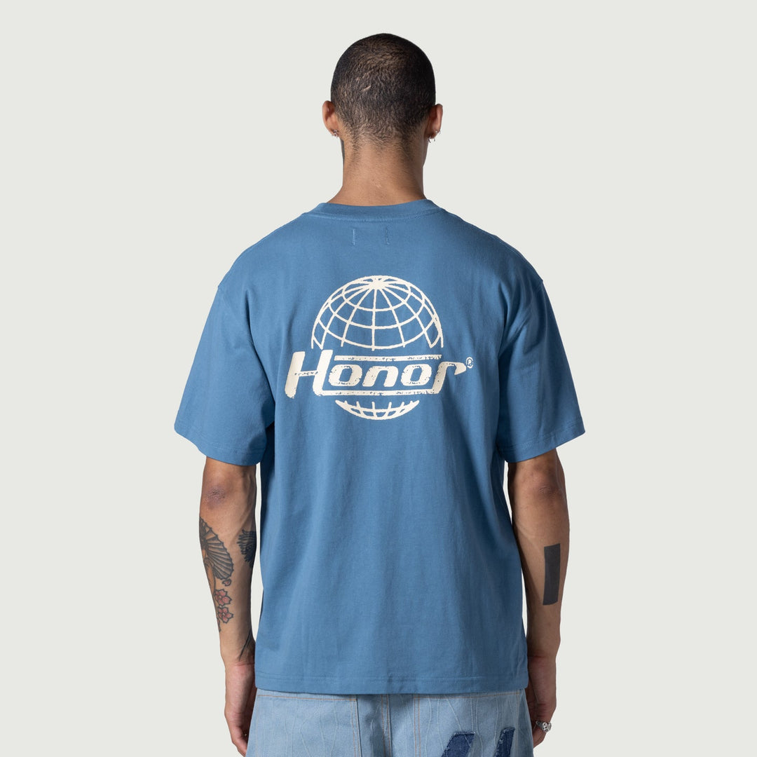 Honor The Gift Honor Globe Logo Tee - Blue