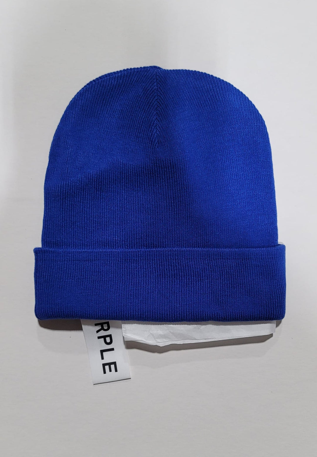 Purple Brand A6003 Blue AGBC125 Jacquard Logo Acrylic Beanie - Blue