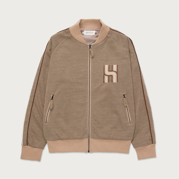 Honor The Gift Novelty Knit Track Jacket - Brown