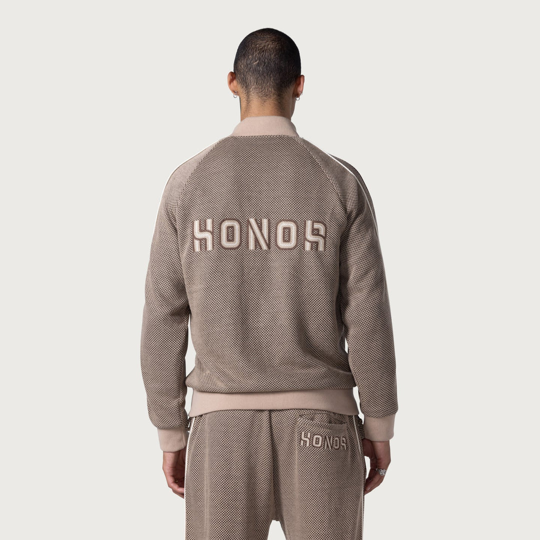 Honor The Gift Novelty Knit Track Jacket - Brown