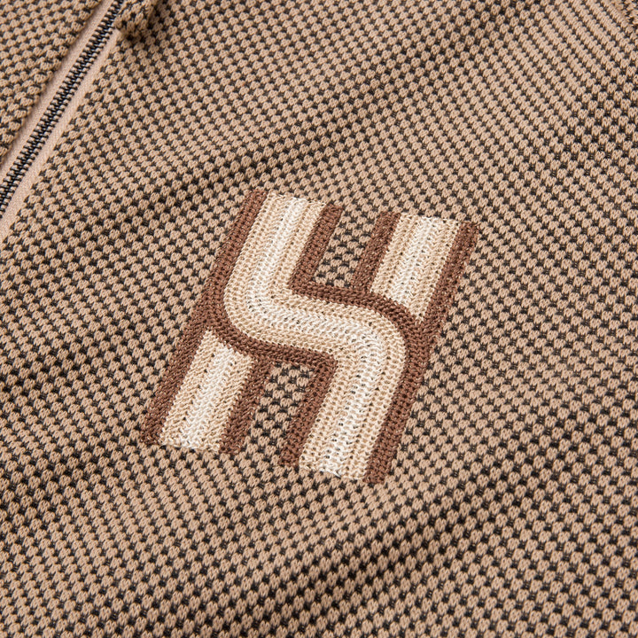 Honor The Gift Novelty Knit Track Jacket - Brown