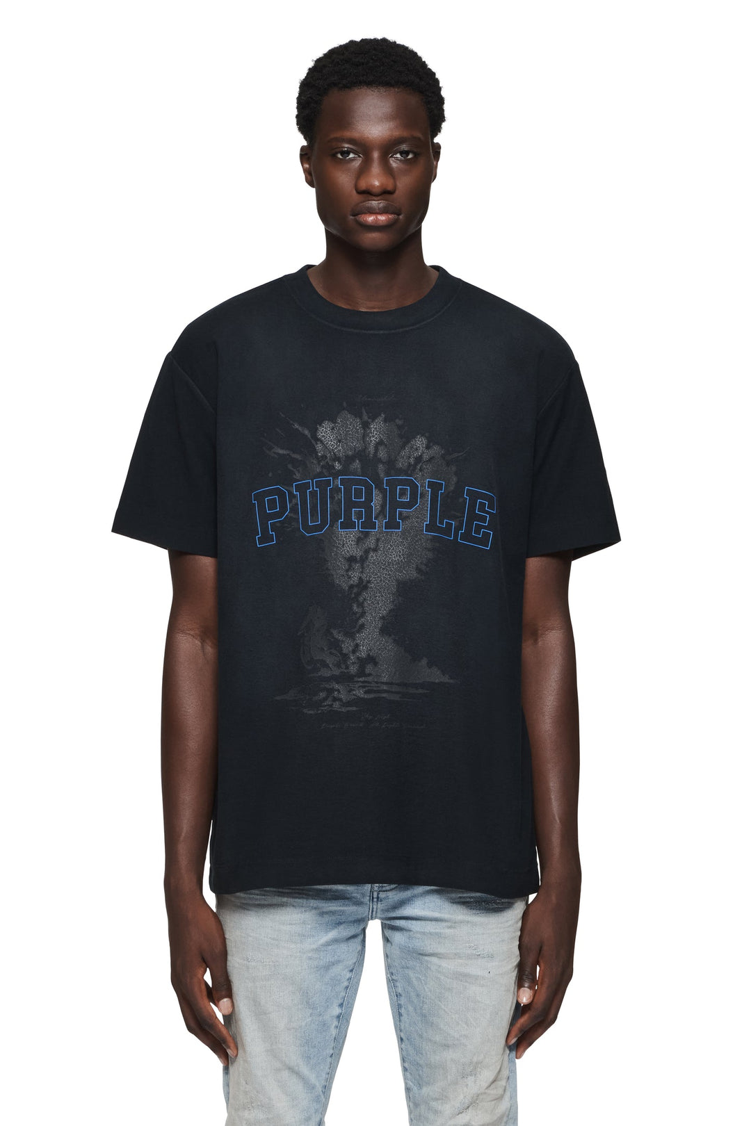 Purple Brand P104 Black JSBB324 Sky High Tee - Black