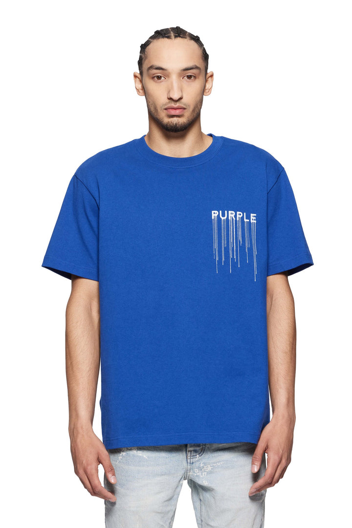 Purple Brand P117 Blue HMWD125 HWT Jersey SS Tee - Blue