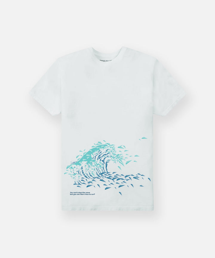 Paper Planes Waves Tee - Barely Blue