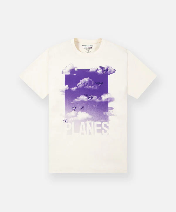 Paper Planes Everywhere Tee - Eggshell