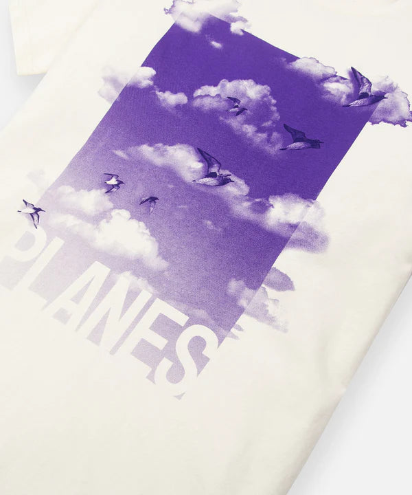 Paper Planes Everywhere Tee - Eggshell