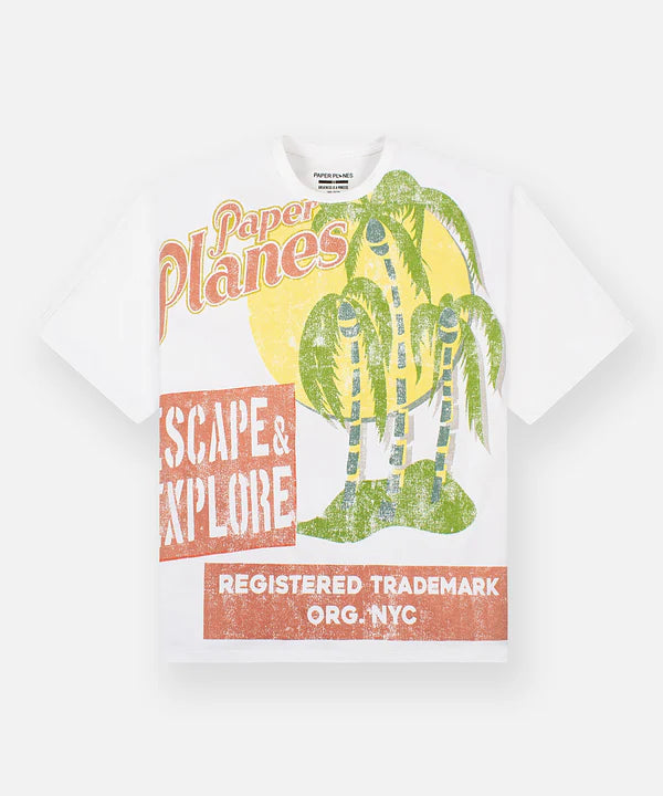 Paper Planes Paradise Heavyweight Tee - White