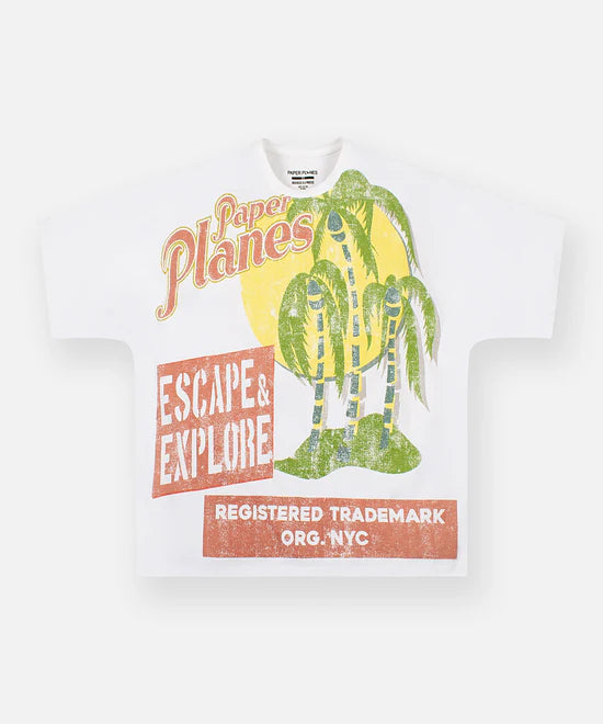 Paper Planes Paradise Heavyweight Tee - White