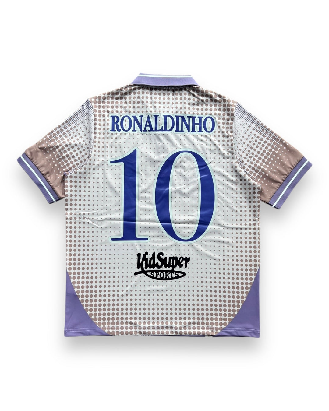 KidSuper Studios KidSuper x Ronaldinho Soccer Jersey - Cream/Blue