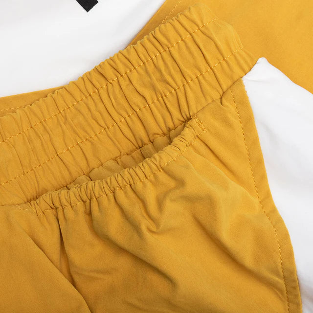 Rhude Panel Logo Short - Mustard/White