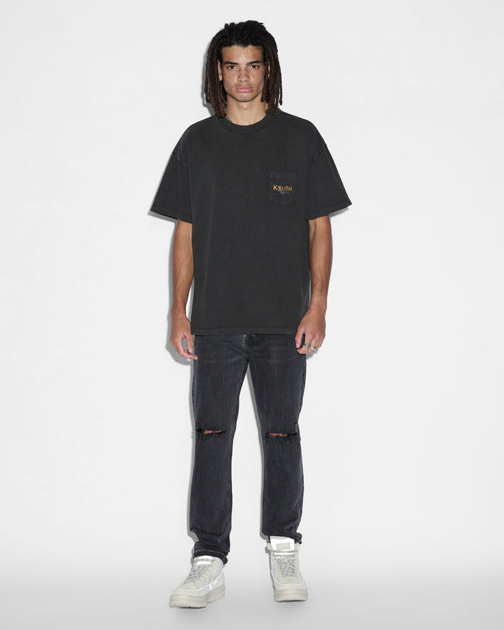 KSUBI mills pocket ss tee - faded black