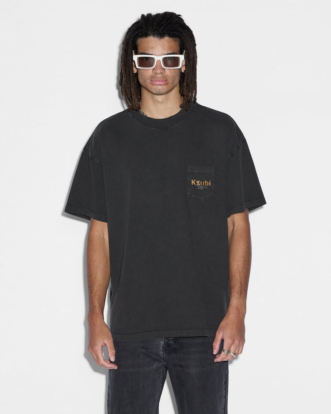 KSUBI mills pocket ss tee - faded black