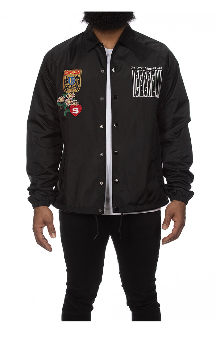 ICECREAM flourish coaches jacket - black