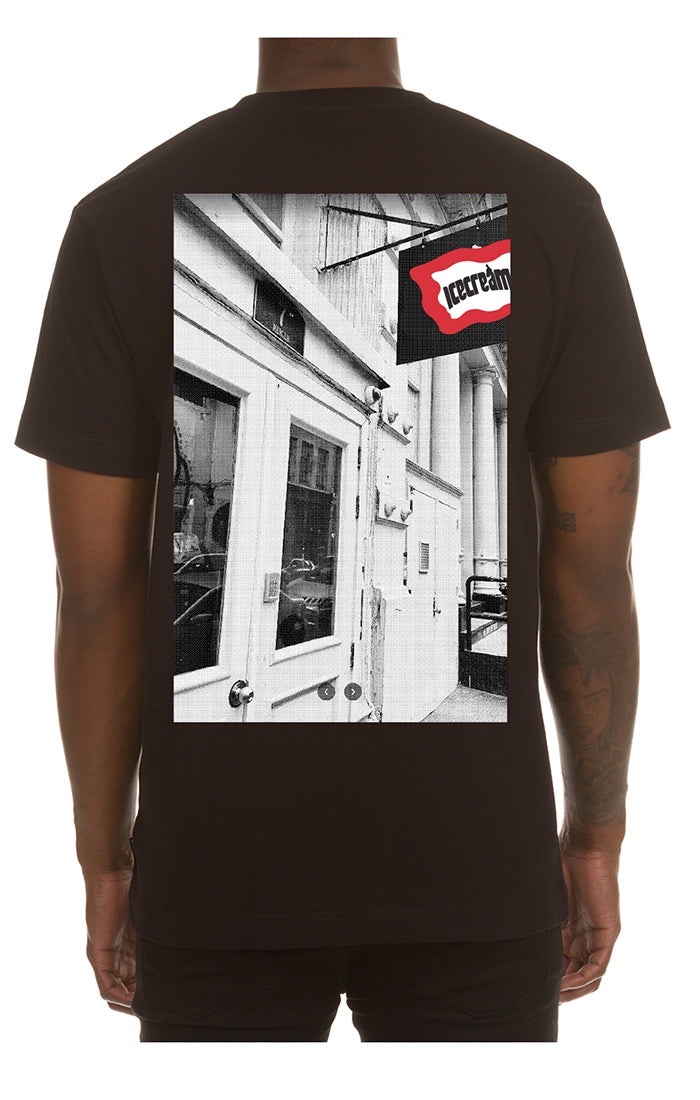 ICECREAM store front ss tee - black