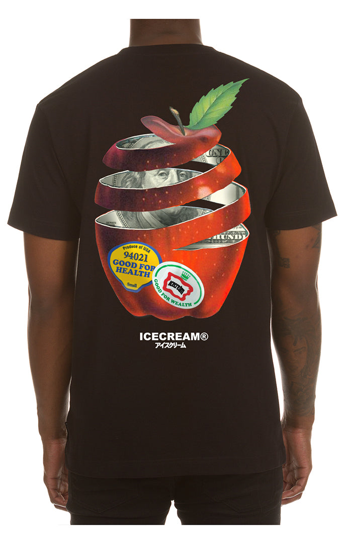 ICECREAM big apple ss tee - black