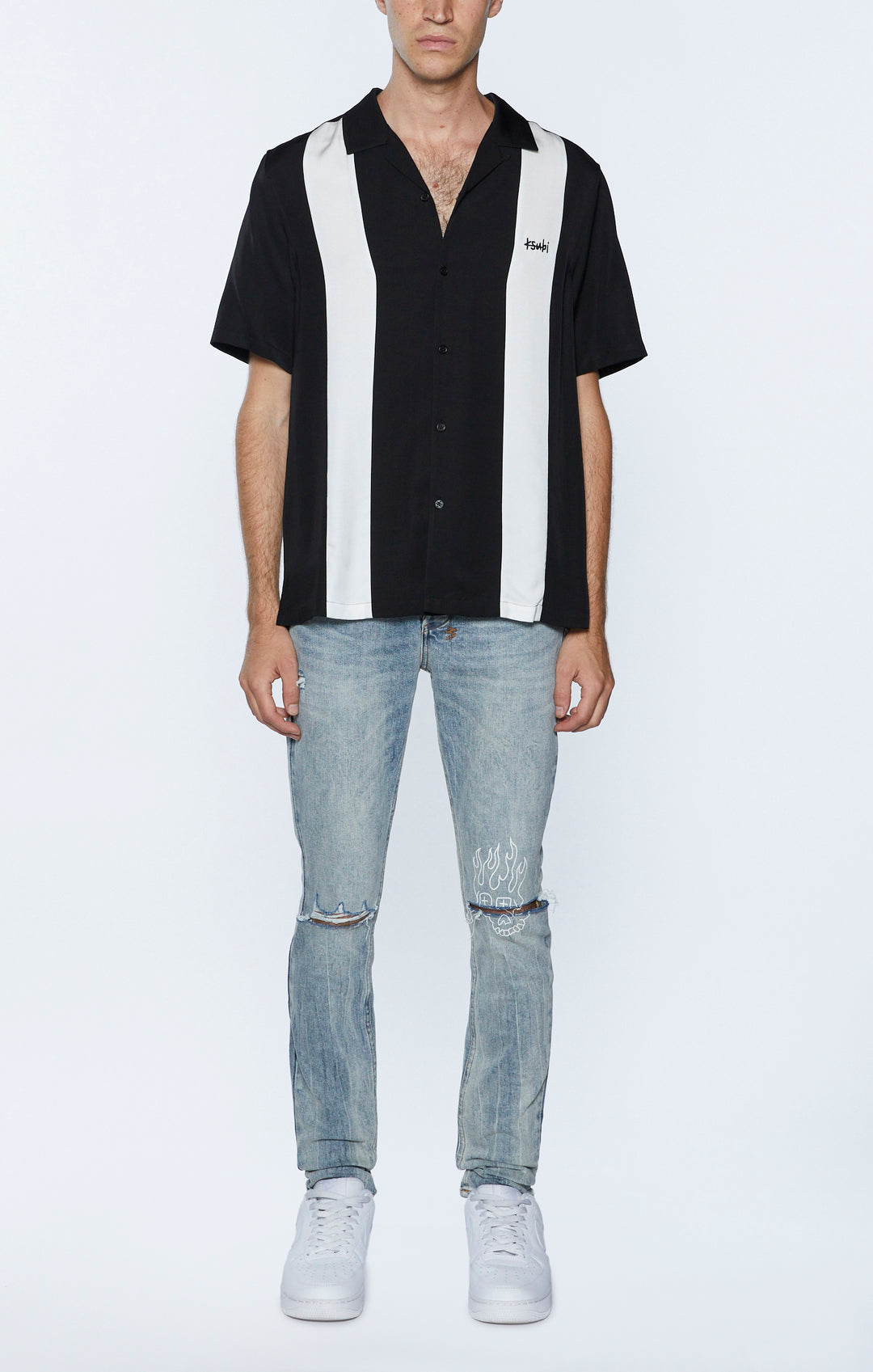 KSUBI skull alley dwntwn ss shirt - black