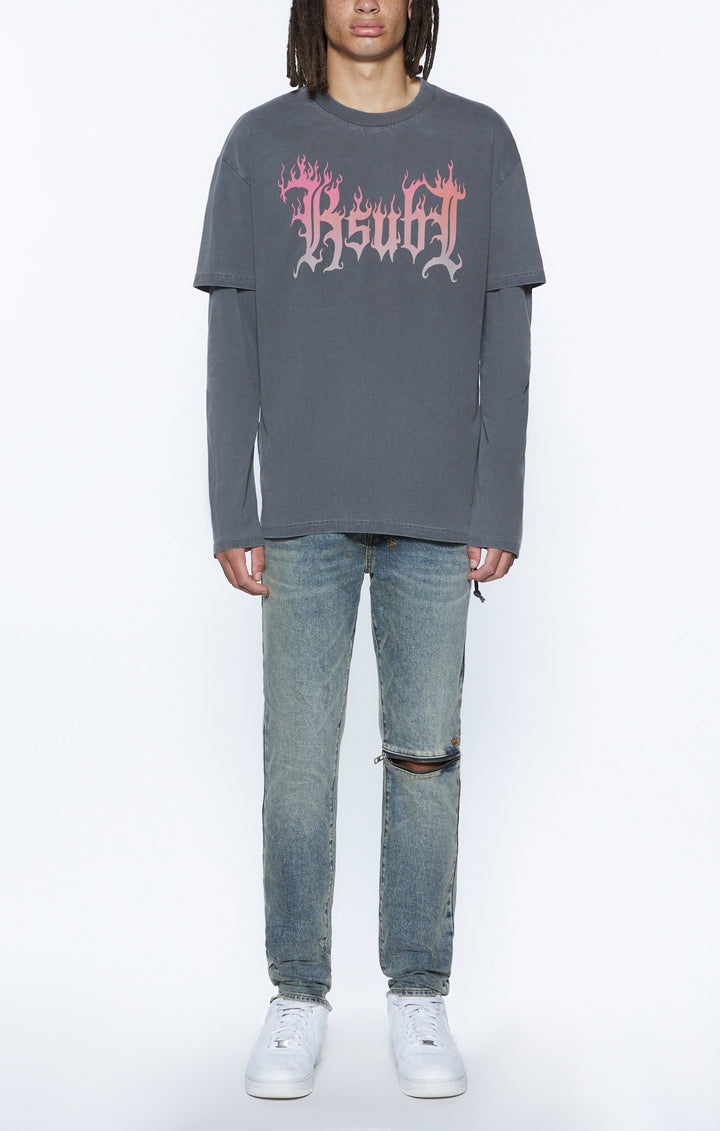 KSUBI chitch stage dive caged - denim