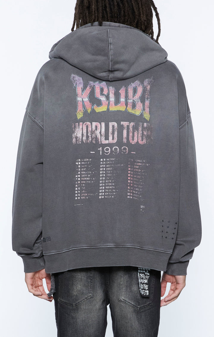 KSUBI global ekcess hoodie charcoal - black