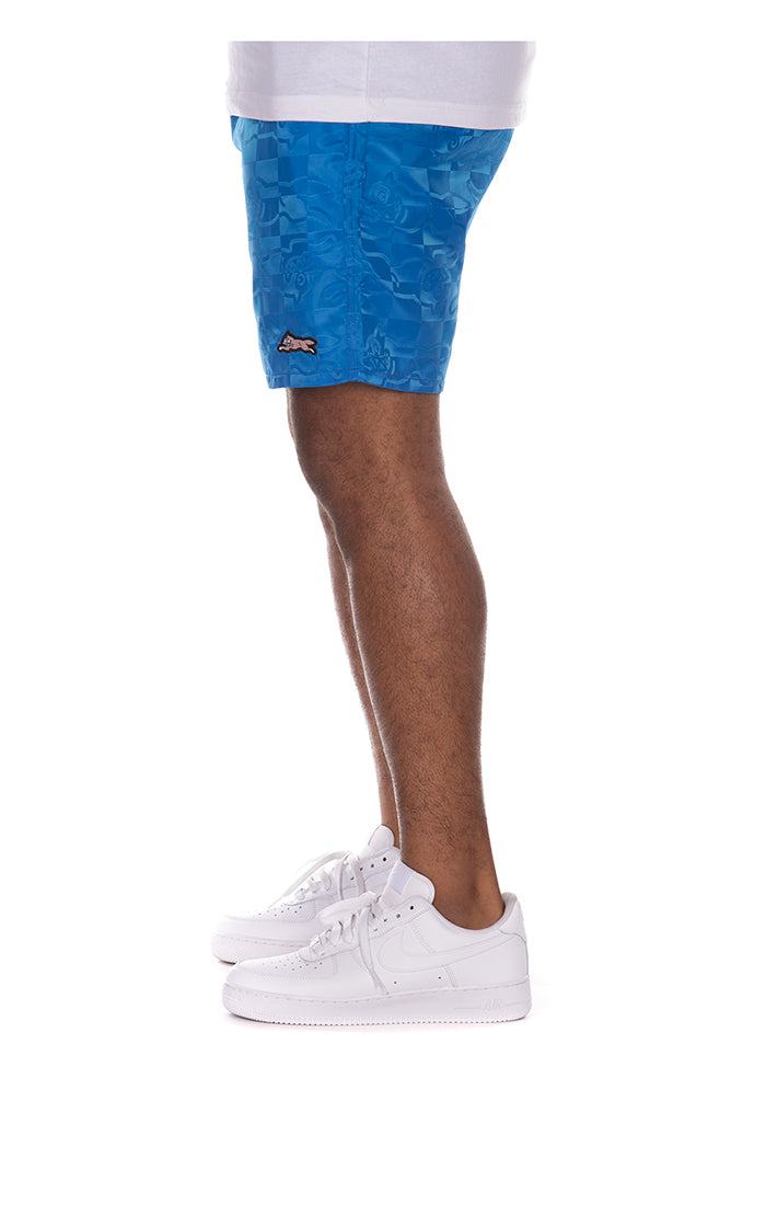 ICECREAM running check shorts - french blue