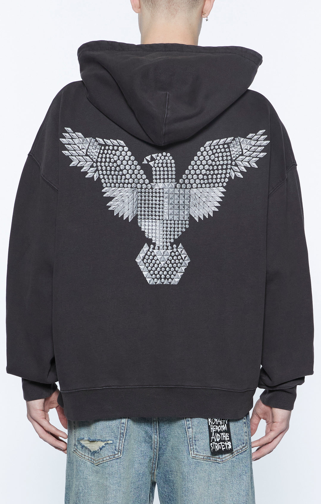 KSUBI eagle ekcess hoodie - faded black