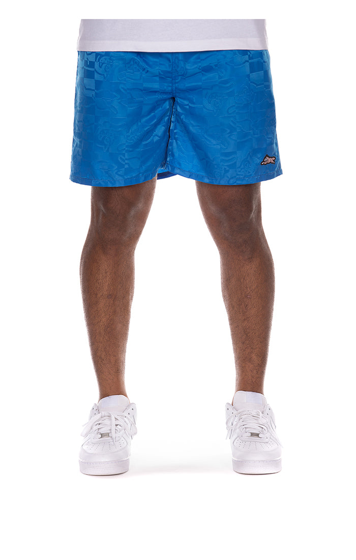 ICECREAM running check shorts - french blue