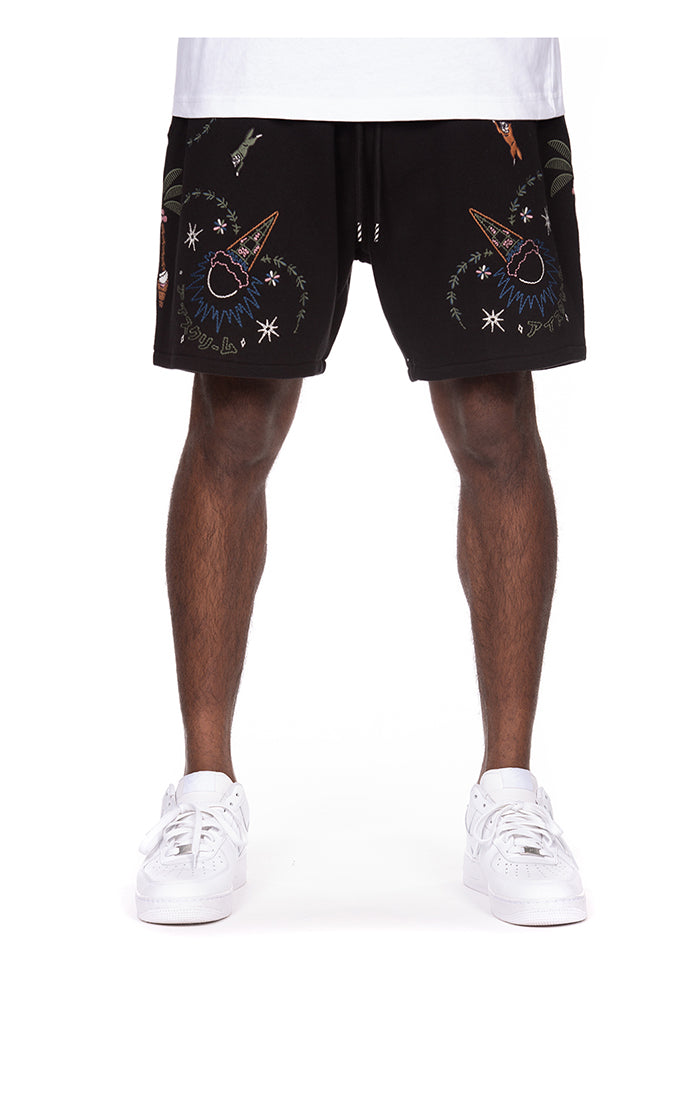 ICECREAM starry shorts - black