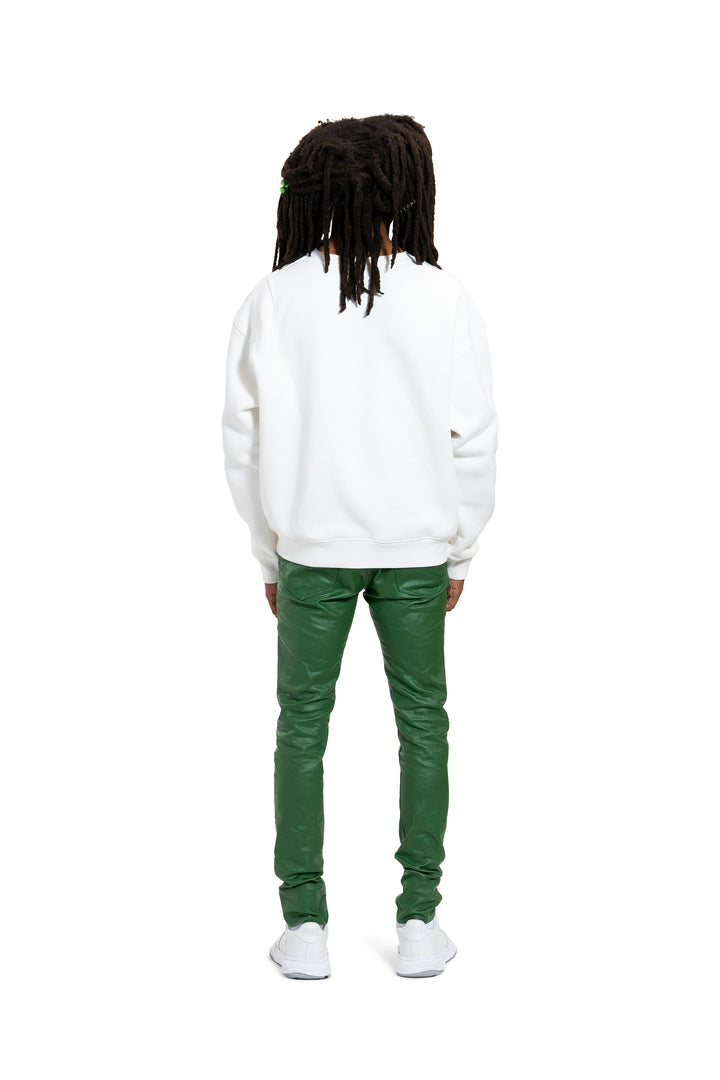 Purple Brand P001 Low Rise Skinny Jeans - Green Patent Film