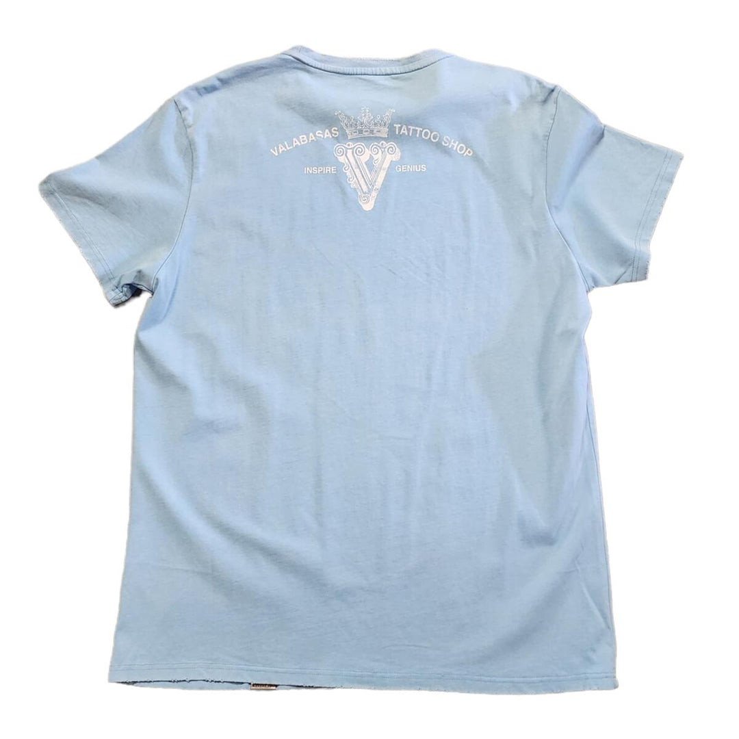 VALABASAS Tee "Throned Heart" Tee - Light Blue