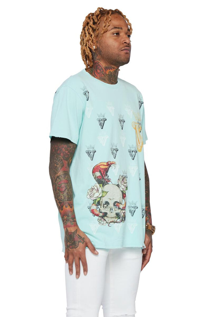 VALABASAS Tee "Skull Viper" Tee - Light Green