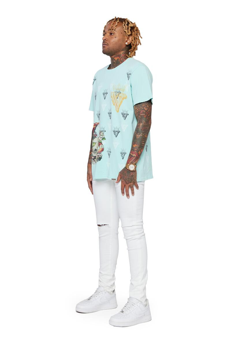 VALABASAS Tee "Skull Viper" Tee - Light Green