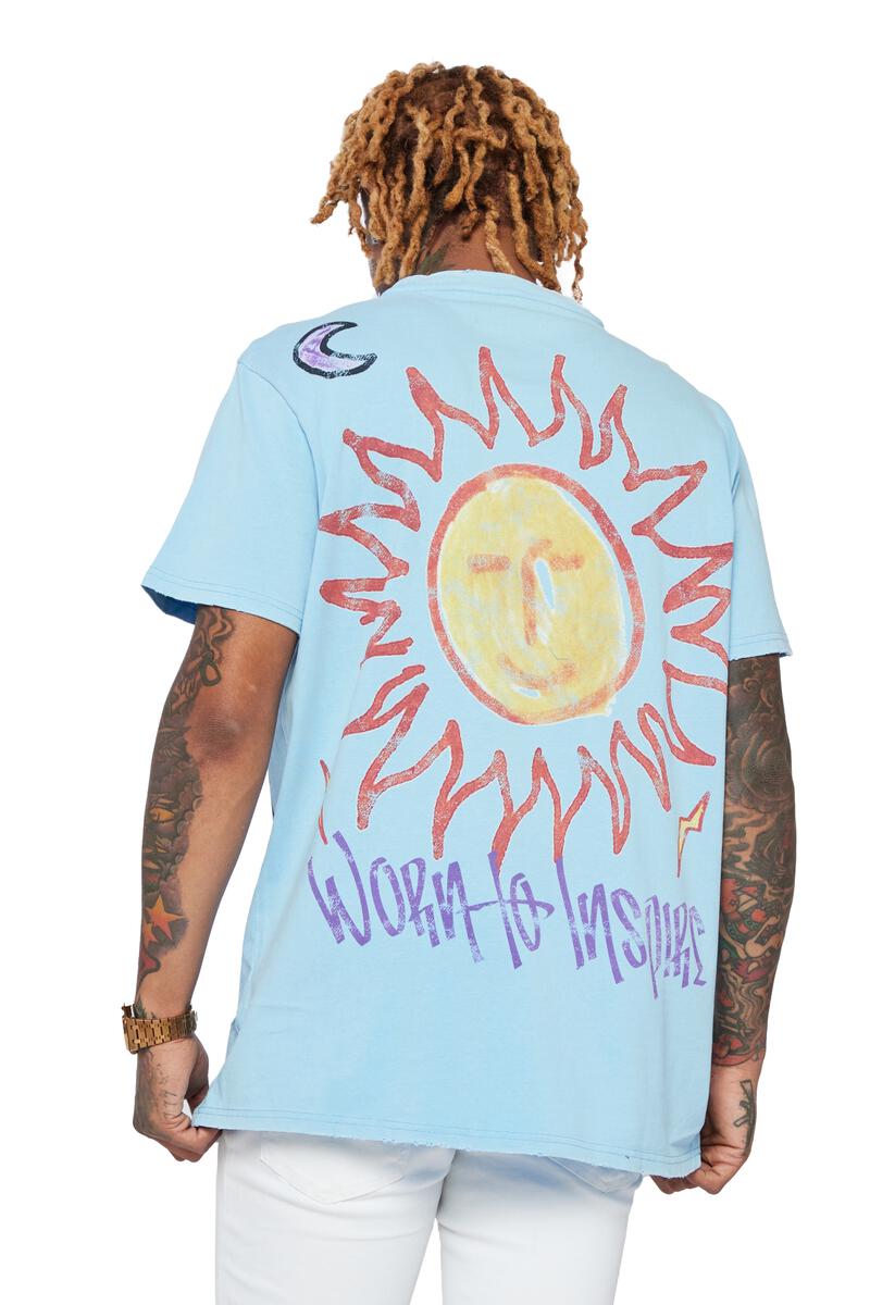 VALABASAS Tee "Always Sunny" Tee - Light Blue