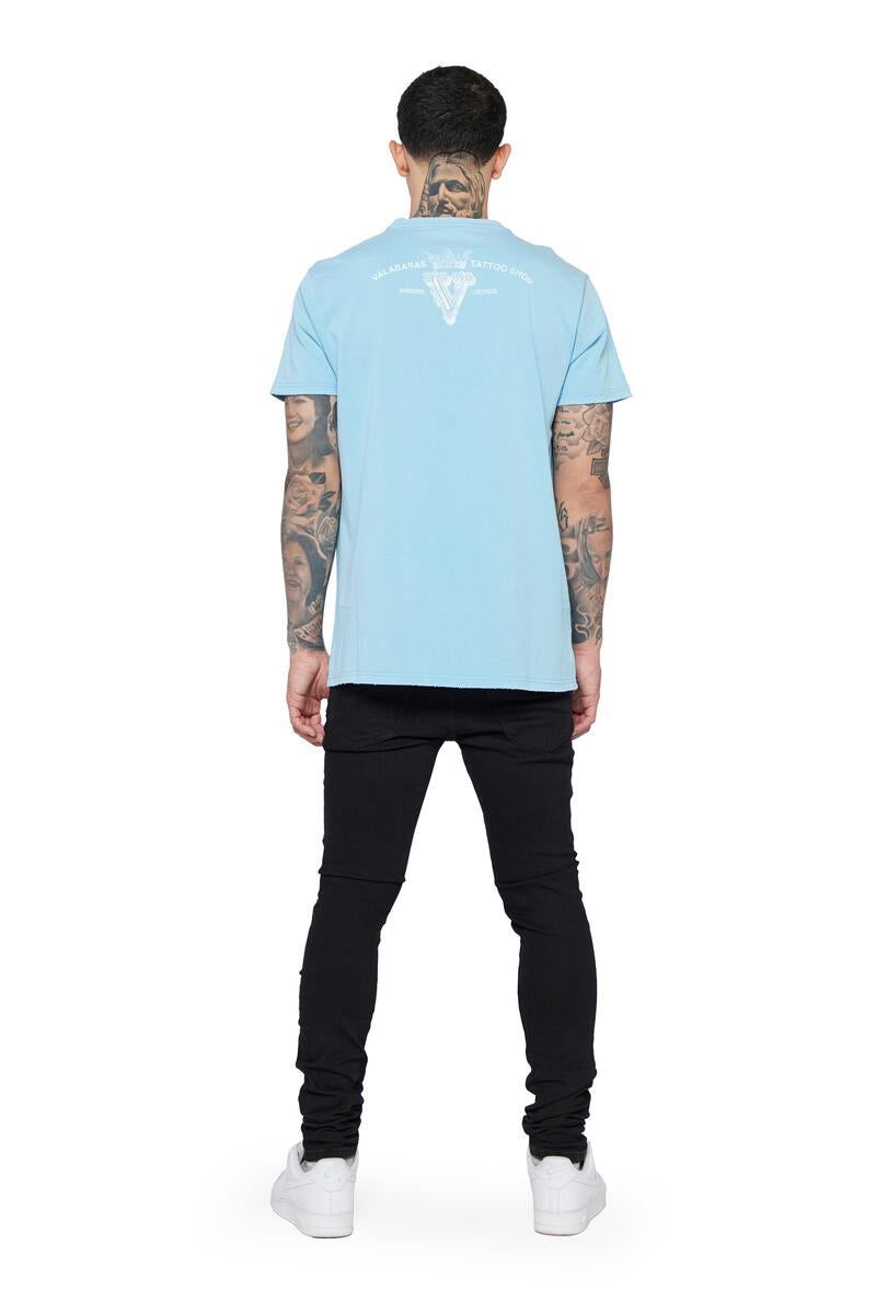 VALABASAS Tee "Throned Heart" Tee - Light Blue