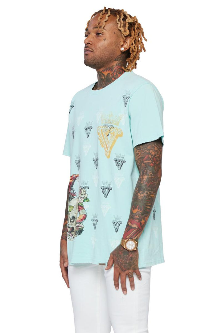 VALABASAS Tee "Skull Viper" Tee - Light Green