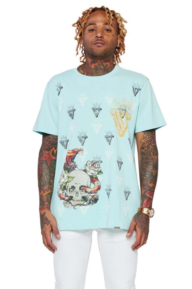 VALABASAS Tee "Skull Viper" Tee - Light Green