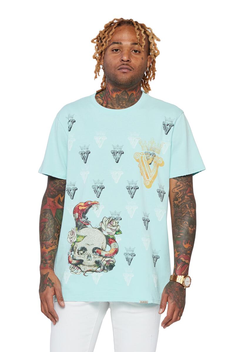 VALABASAS Tee "Skull Viper" Tee - Light Green