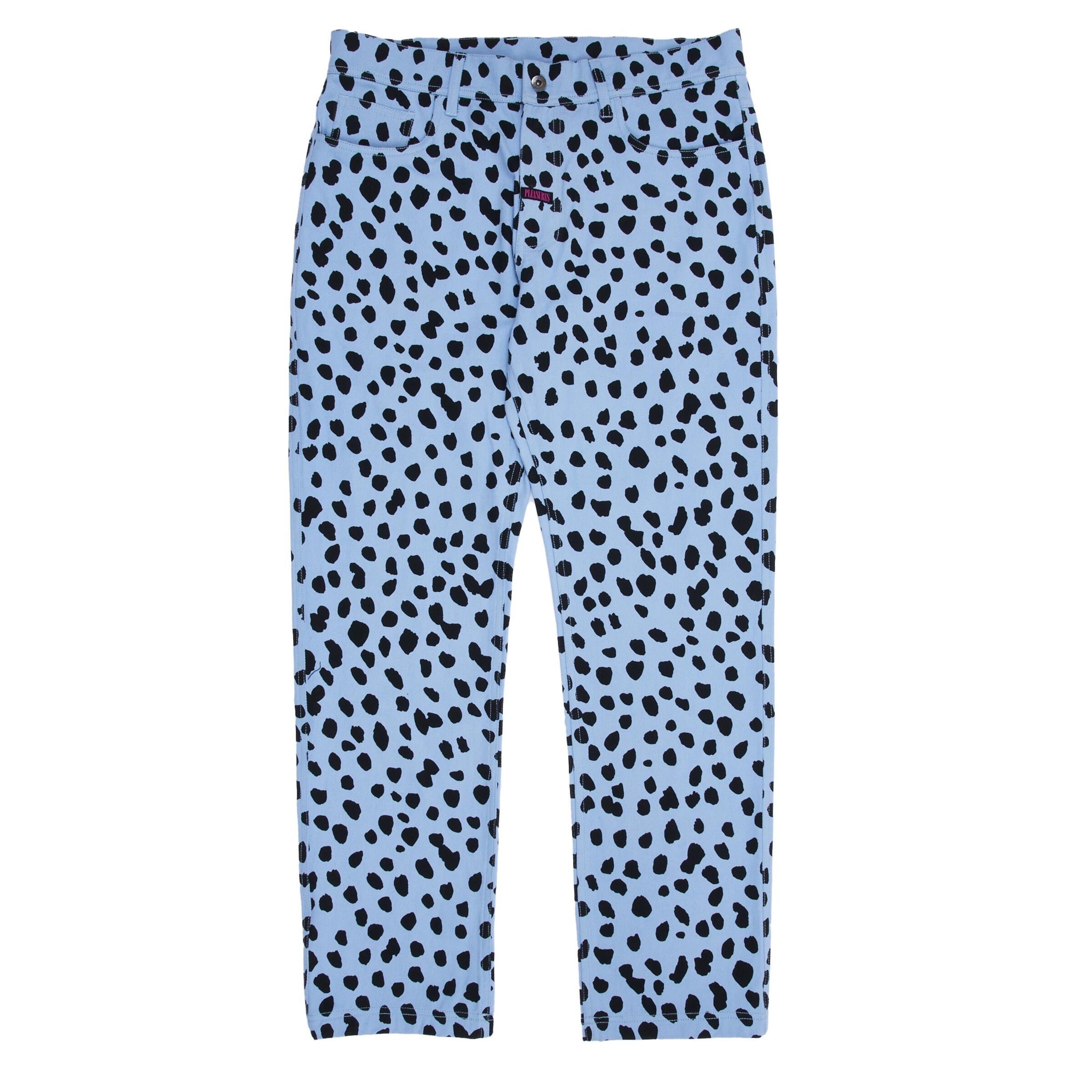 PLEASURES DALMATIAN JEANS - LIGHT BLUE